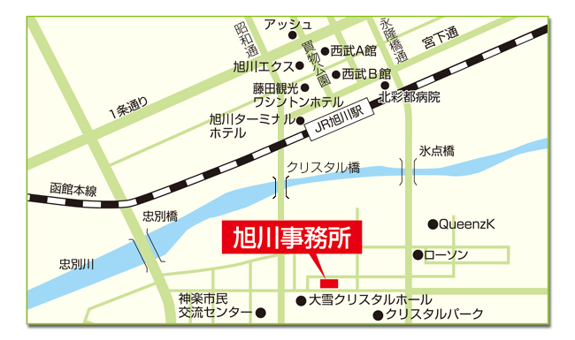 ふたば税理士法人・旭川事務所の地図