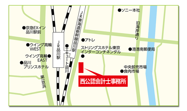 西公認会計士事務所の地図