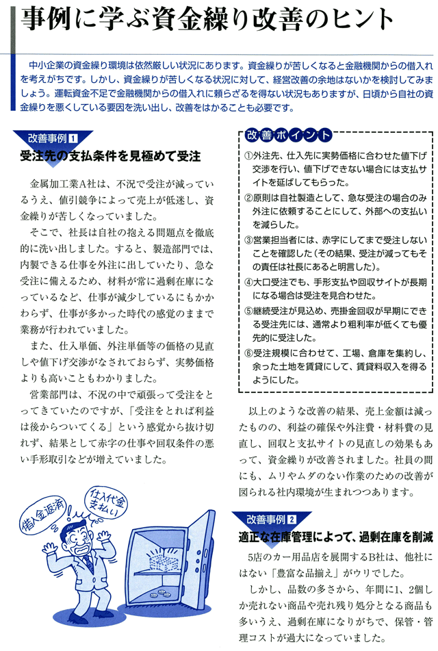 事例に学ぶ資金繰り改善のヒント　その1